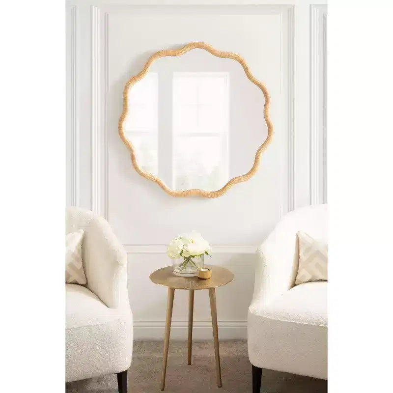Kate and Laurel Rahfy Scallop Framed Wall Mirror