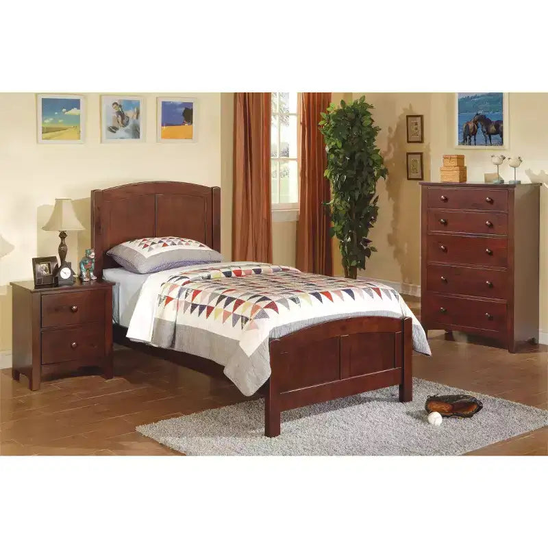 Okak Modern 5/2-Drawer Chest of Drawers, Tall Bedroom Dresser or Nightstand with Wood Veneer