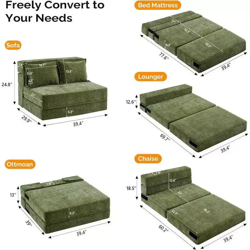Karl Home |39.4 Wide Portable Sofa Bed