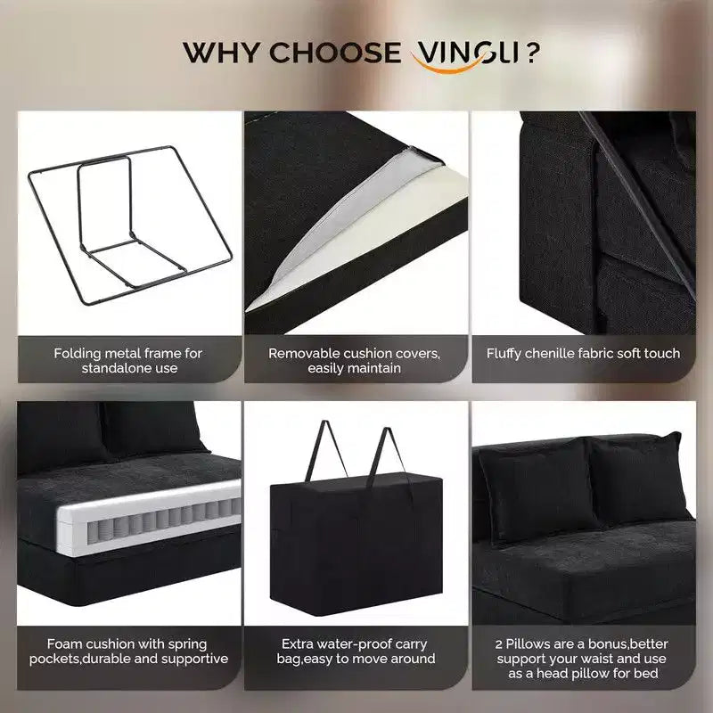 Karl Home |39.4 Wide Portable Sofa Bed