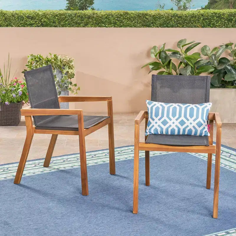 MAYEERTY Set of 2 Dining Chairs Sturdy Frame Comfortable Seating for Dining Room Kitchen