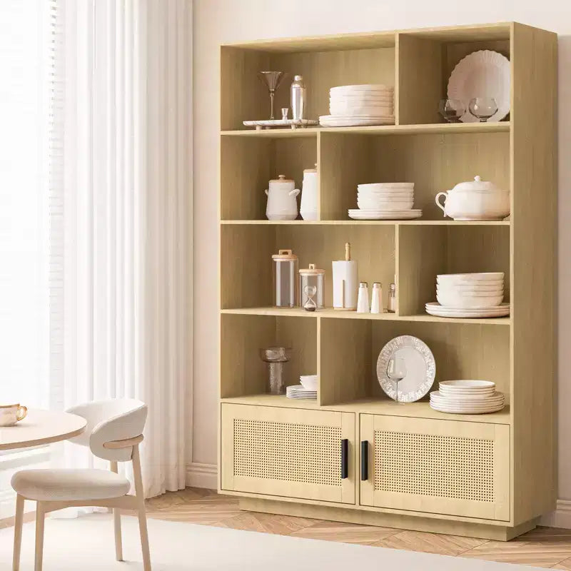 5-Tier Floor Standing Bookcase with Doors, Bookshelves Storage Shelves, Book Shelf,Tall Bookcase for Home Office, Living Room, Bedroom, Study, Office