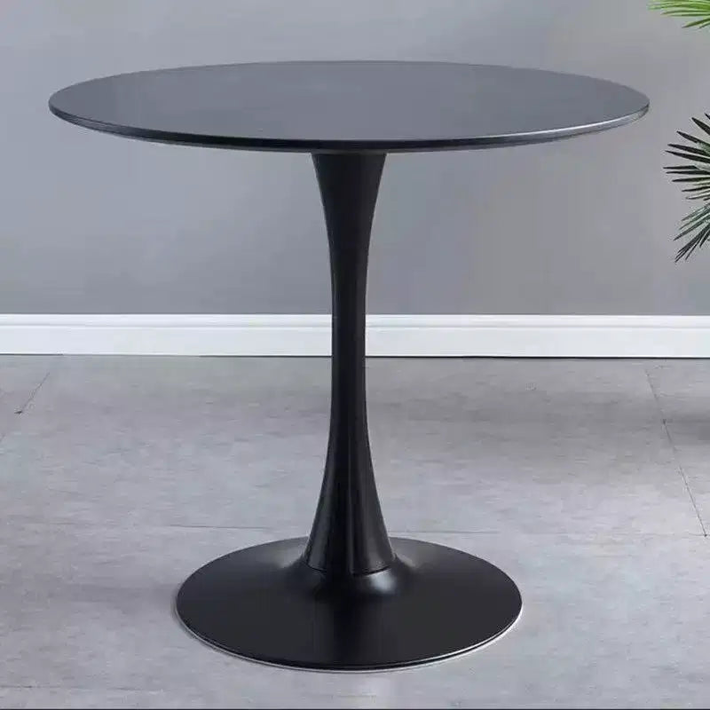 MAYEERTY Round Coffee Table Mid Century Coffee Table for Living Room 24 Inch MDF Top and Steel Base Tulip Round Kitchen Table