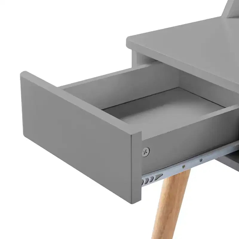 Teamson Home Creativo 40 Wooden Writing Desk, Gray/Natural