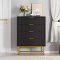 4-Drawer Dresser w/Metal Legs - Modern Storage Chest for Bedroom, Living Room & Entryway Organization