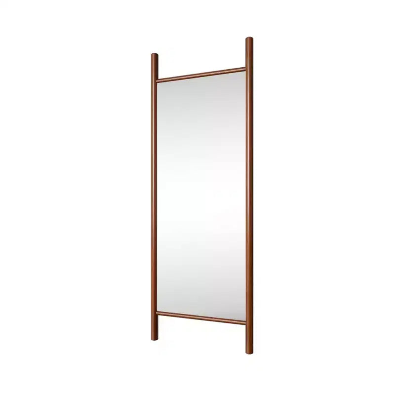 PexFix 24 in. W x 63 in. H Ladder-Style Solid Wood Framed Mirror in Brown