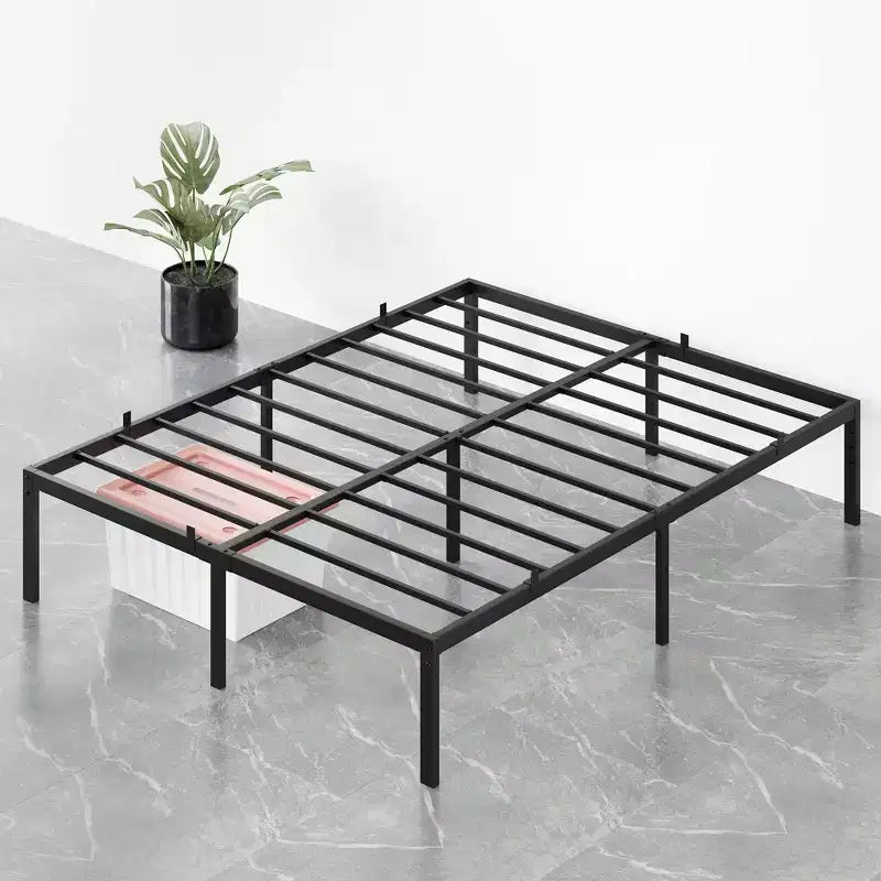 14 Inch Heavy Duty Twin Metal Bed Frame with Sturdy Slat Support - Modern Platform Bed, No Box Spring Needed, Easy Assembly, Minimalist Design