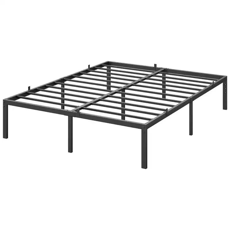 14 Inch Heavy Duty Twin Metal Bed Frame with Sturdy Slat Support - Modern Platform Bed, No Box Spring Needed, Easy Assembly, Minimalist Design
