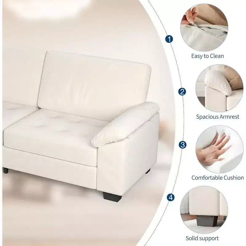 90 Modern Oversized Velvet Loveseat, Wide Armrests, Washable Cushion Covers, Comfy 2-3 Seater Sofa for Living Room, Bedroom, Apartment