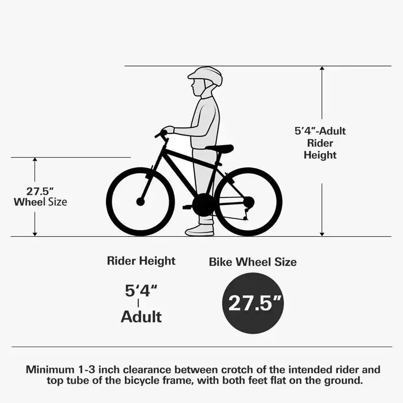 hykolity 27.5 inch Mountain Bike MTB Outdoor Bicycle Cycling 18 Speed Sport Bikes Trail Off Road Full Suspension for Adult Men Unisex Black
