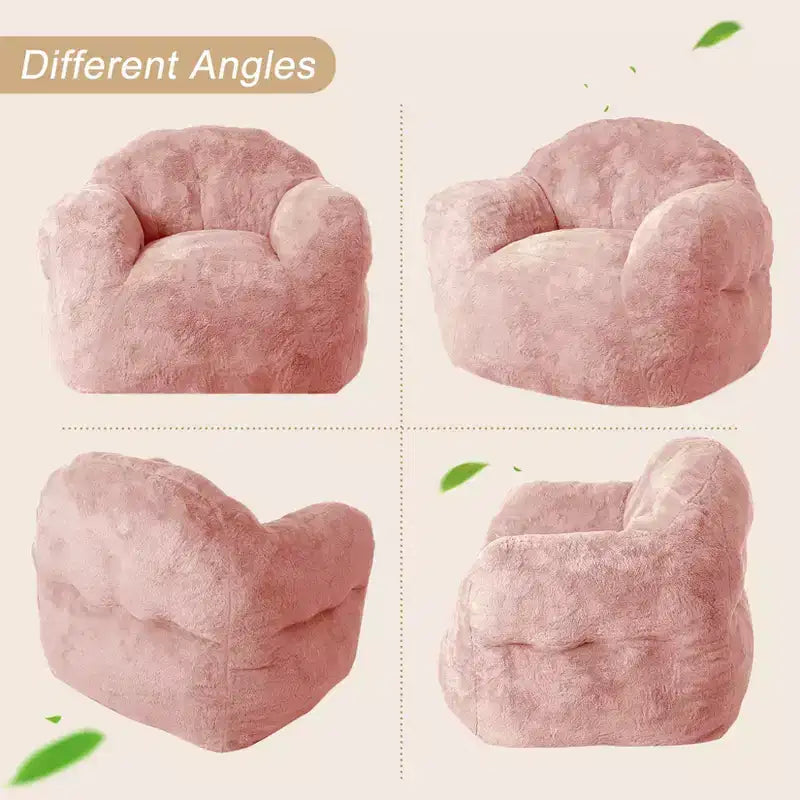 GustoWave Extra Large Bean Bag Chair for Bedroom & Living Room, Pink