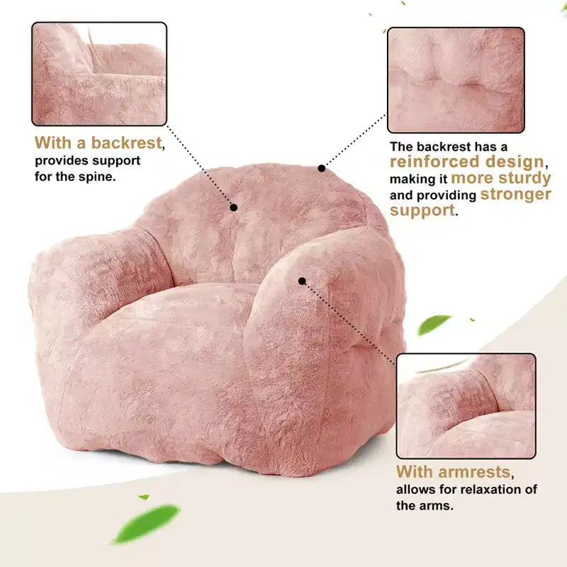 GustoWave Extra Large Bean Bag Chair for Bedroom & Living Room, Pink