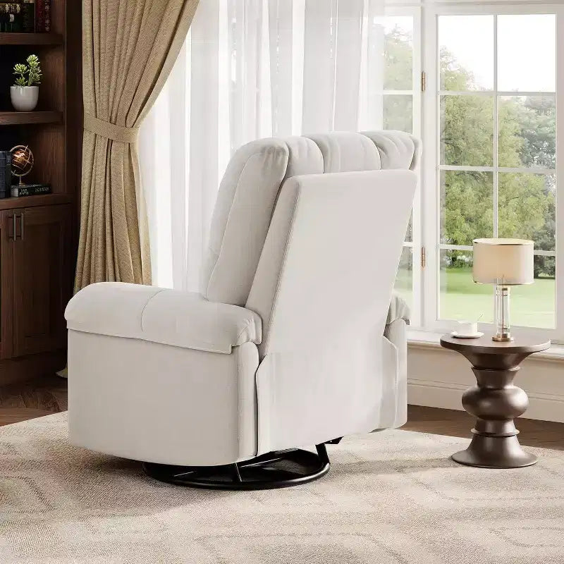 Fauteuil inclinable manuel Acekool, fauteuil inclinable pivotant et coulissant à 360° avec accoudoirs rembourrés, fauteuil moderne en chenille