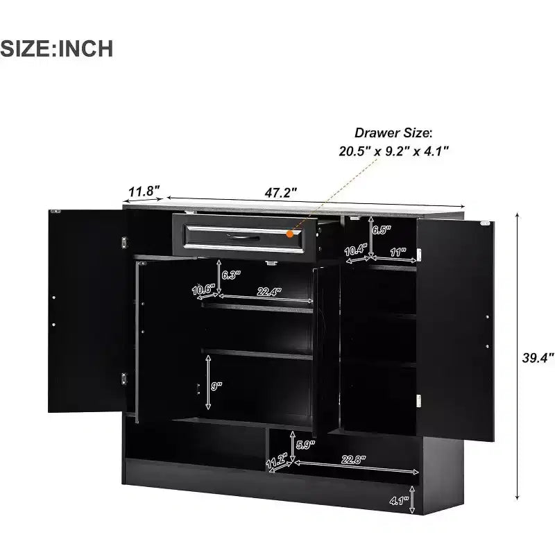 Acekool Shoe Storage Cabinet with Adjustable Shelves, Entryway Organizer with Drawer & Doors, Modern Shoe Rack for Hallway, Bedroom, White