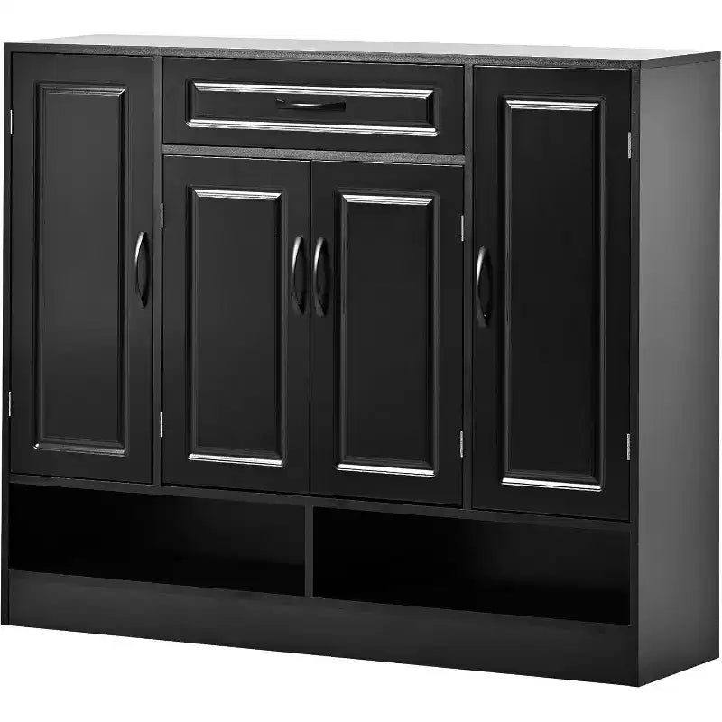 Acekool Shoe Storage Cabinet with Adjustable Shelves, Entryway Organizer with Drawer & Doors, Modern Shoe Rack for Hallway, Bedroom, White