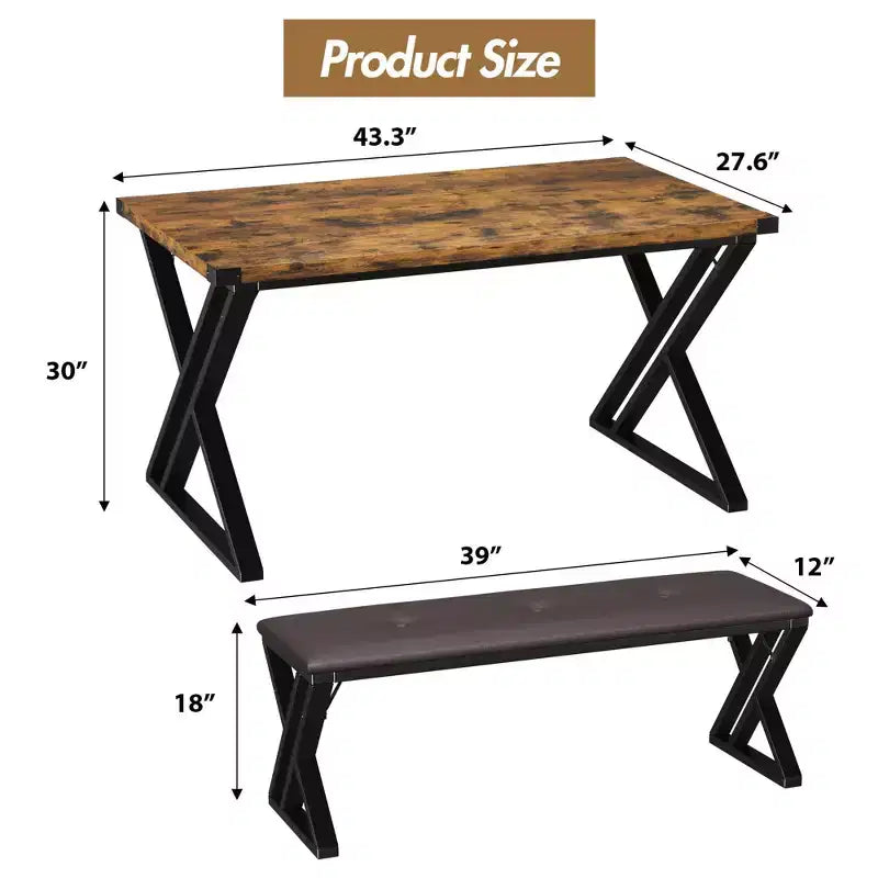 Tabouret de salle à manger en MDF, panneaux de particules et fer en Z – Durable, élégant, peu encombrant, confortable, facile à nettoyer