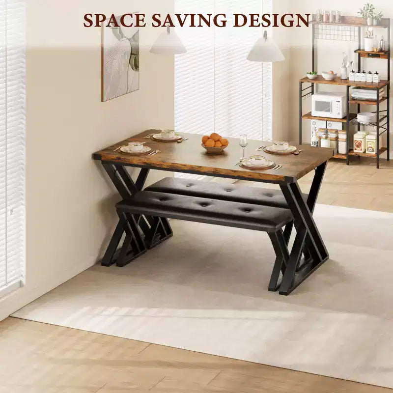 Tabouret de salle à manger en MDF, panneaux de particules et fer en Z – Durable, élégant, peu encombrant, confortable, facile à nettoyer