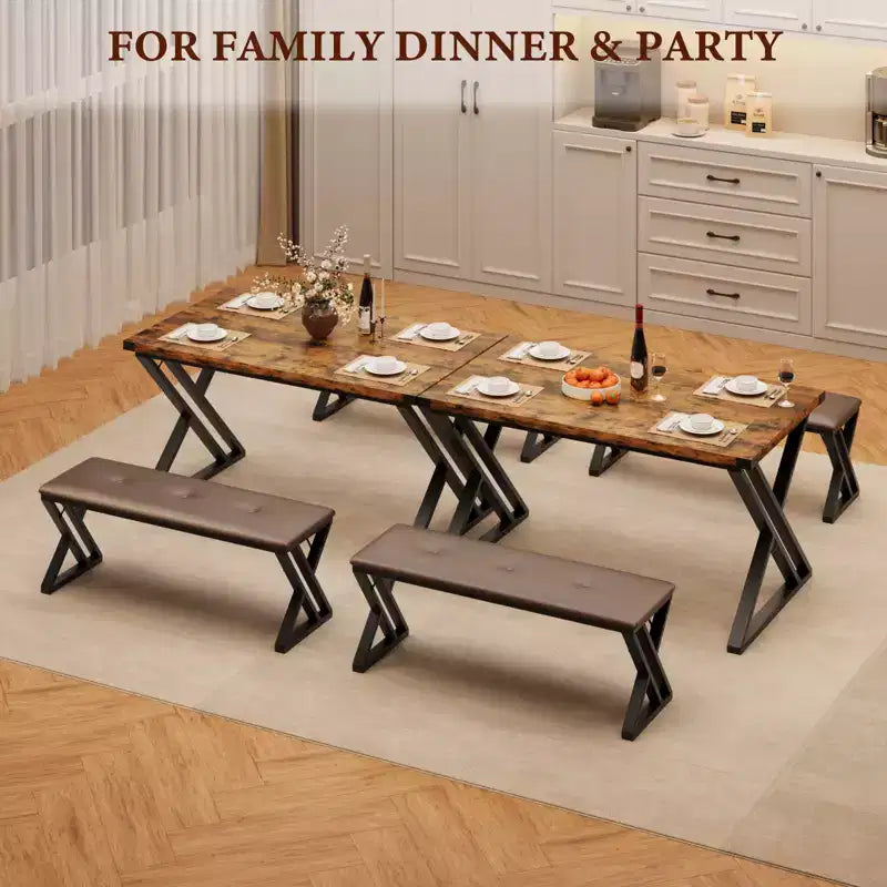 Tabouret de salle à manger en MDF, panneaux de particules et fer en Z – Durable, élégant, peu encombrant, confortable, facile à nettoyer