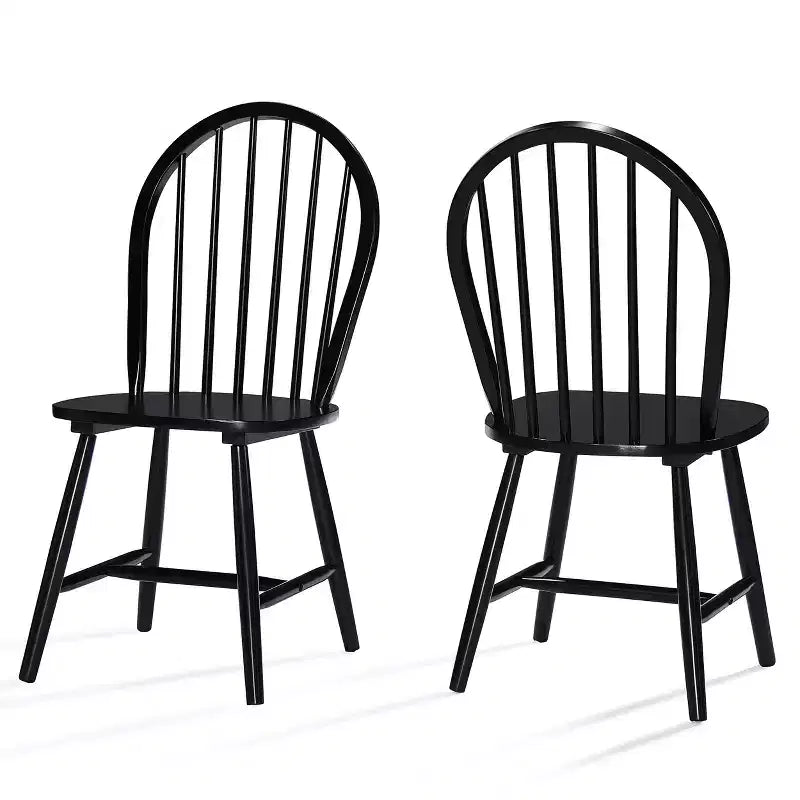 GDFStudio Rivera Farmhouse Wood Spindle Back Dining Chairs (Set of 2)