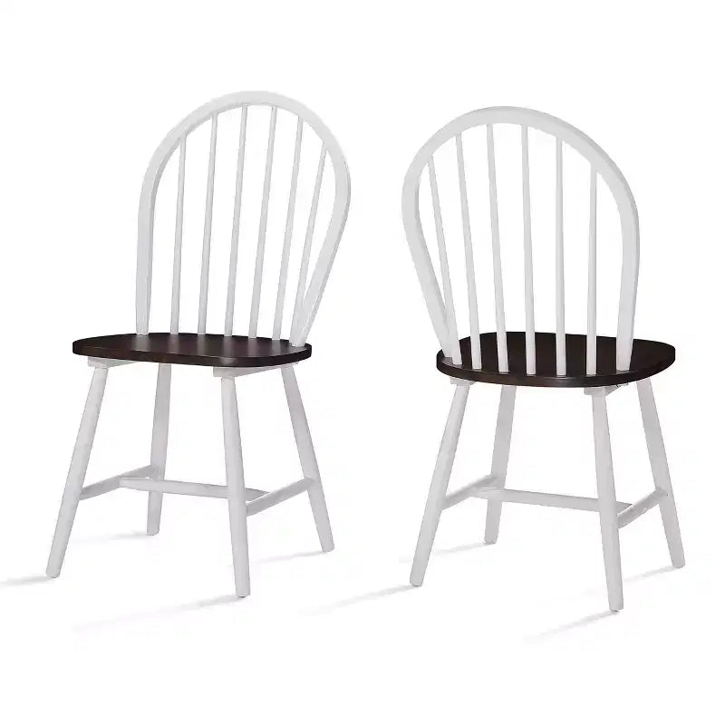 GDFStudio Rivera Farmhouse Wood Spindle Back Dining Chairs (Set of 2)