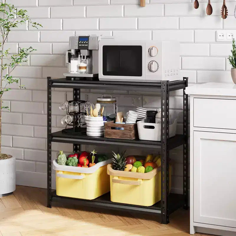 COZONY Commercial Steel Shelving Unit, Heavy Duty 5-Tier Rack w/770LB Capacity, Adjustable for Garage/Pantry, Black
