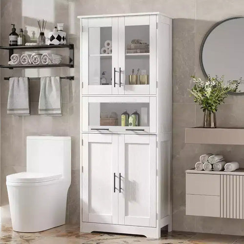 1 PB Classic 67 Inch Tall Storage Cabinet with Spacious Storage, Durable Build, Elegant Design, Easy Assembly, and Versatile Use