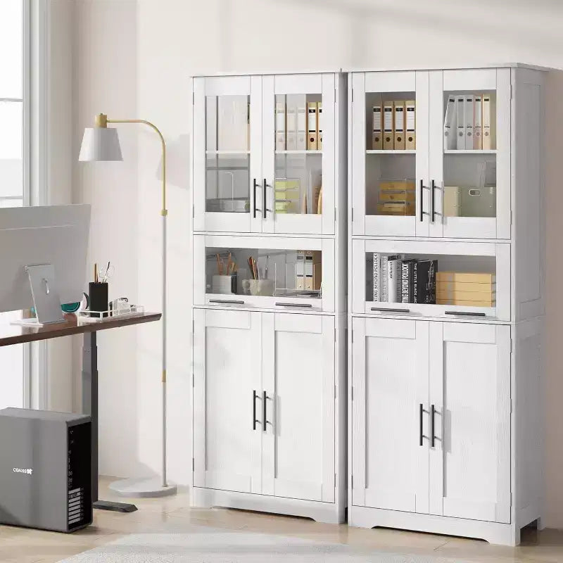 1 PB Classic 67 Inch Tall Storage Cabinet with Spacious Storage, Durable Build, Elegant Design, Easy Assembly, and Versatile Use