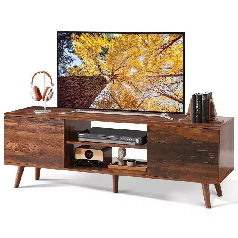 GALAXHERO TV Stand for 55-60 inch TVEntertainment Center with Storage Cabinets, TV Console for Living Room