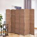 MAYEERTY 6 panel Room Divider Privacy Screen Natural for Home Office