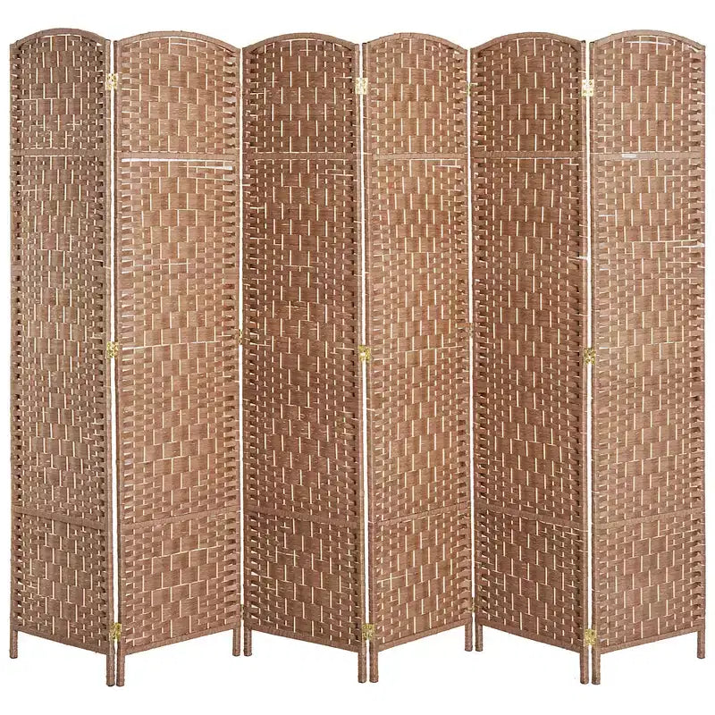 MAYEERTY Paravent 6 Panneaux Naturel pour la Maison ou le Bureau