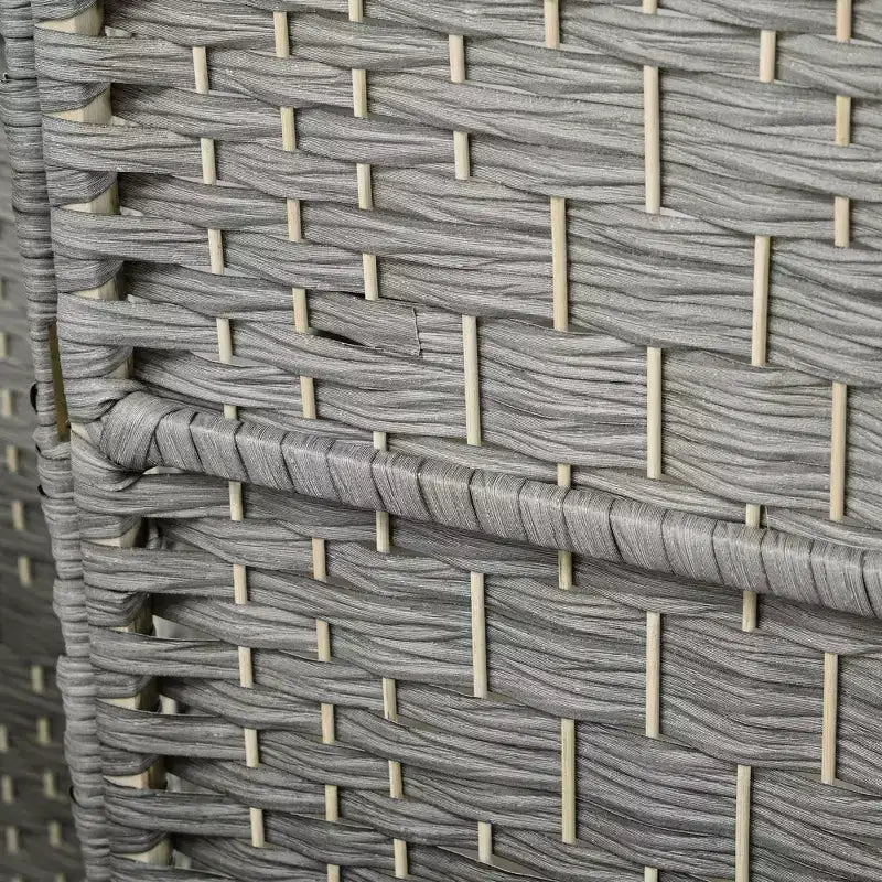 MAYEERTY 6 Panel Room Divider Folding Privacy Screen Hand Woven Freestanding Wall Partition for Home Office Mixed Gray