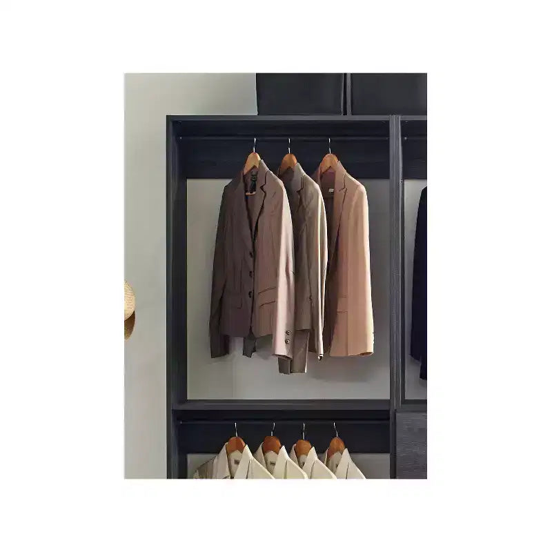 HomeStock Prosper Freestanding Walk in Wood Closet System