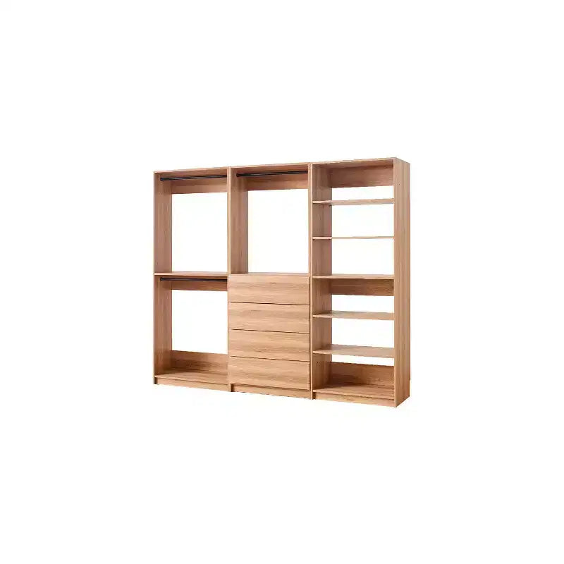 HomeStock Prosper Freestanding Walk in Wood Closet System