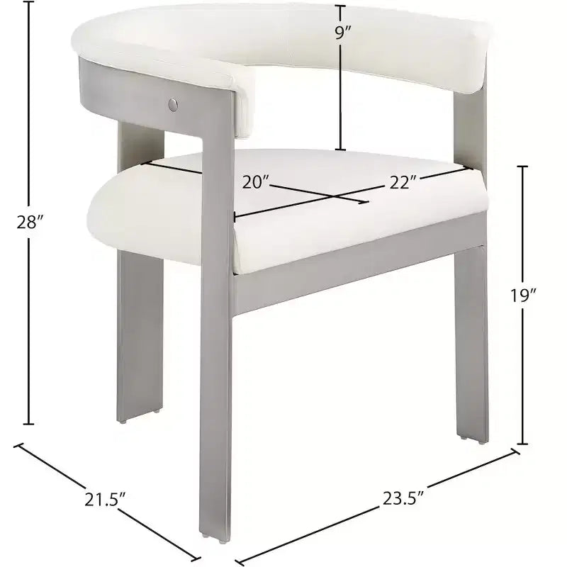 Meridian Furniture, Chaises de salle à manger Romeo en similicuir (lot de 2)