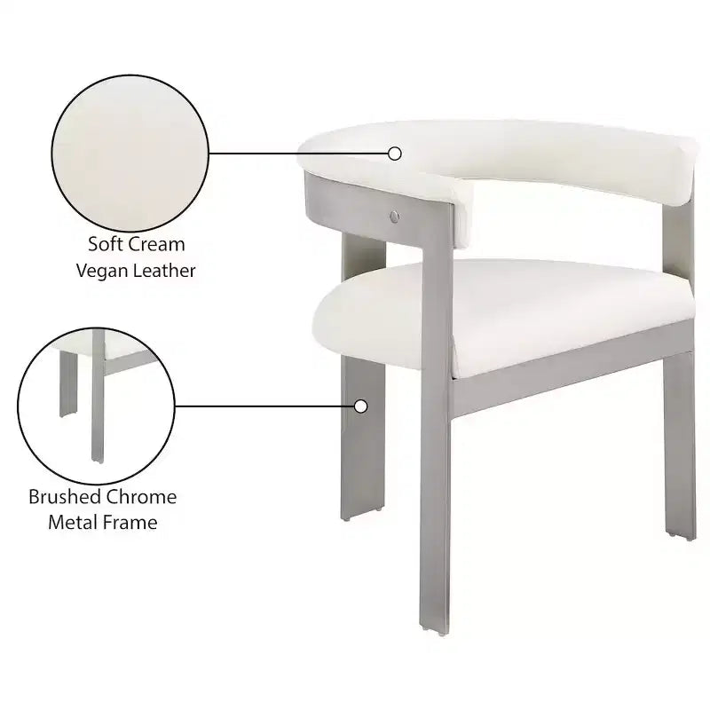 Meridian Furniture, Chaises de salle à manger Romeo en similicuir (lot de 2)