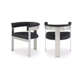 Meridian Furniture,Romeo Vegan Leather Dining Chair, Set of 2