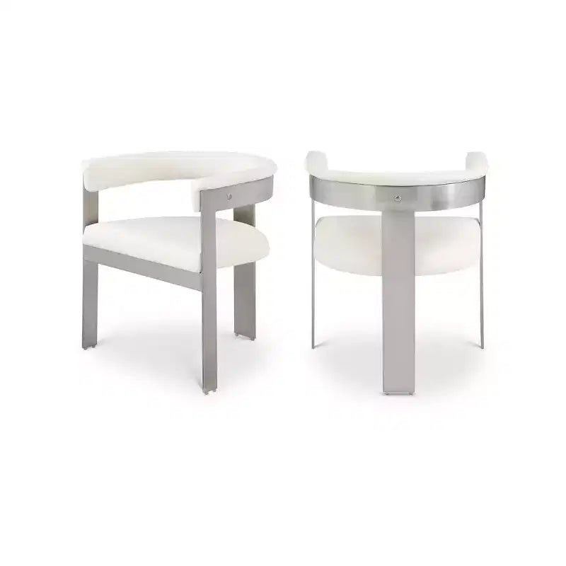 Meridian Furniture, Chaises de salle à manger Romeo en similicuir (lot de 2)