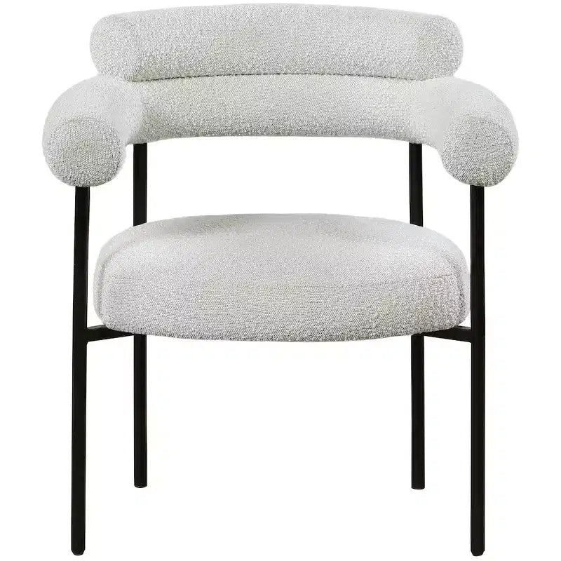 Meridian Furniture,Blake Boucle Fabric Dining Chair, Set of 2