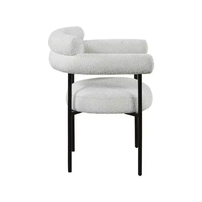 Meridian Furniture,Blake Boucle Fabric Dining Chair, Set of 2