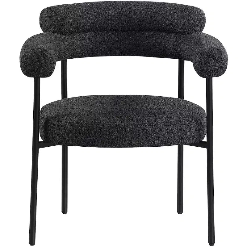 Meridian Furniture,Blake Boucle Fabric Dining Chair, Set of 2