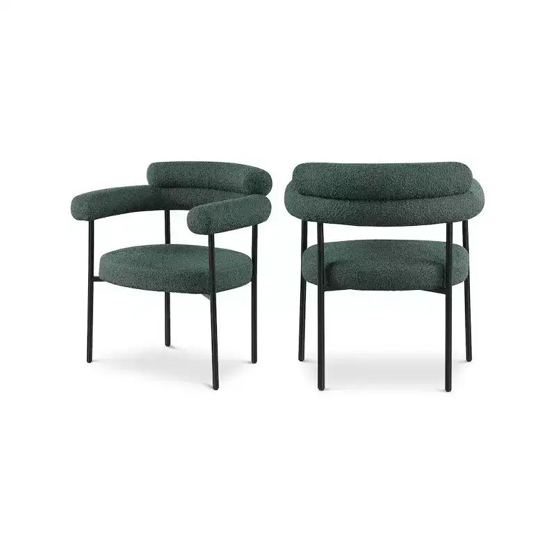Meridian Furniture,Blake Boucle Fabric Dining Chair, Set of 2