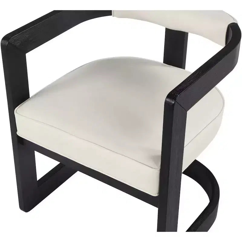 Meridian Furniture,Manchester Cream Vegan Leather Dining Chair