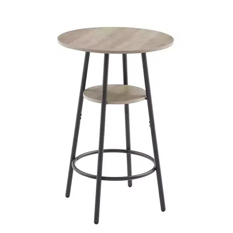 3-Piece Bar Stool Set for 2, Counter Bar Height Dining Set with 2 Padded Stool, Breakfast Table Set Bistro Dining Set, Rustic&Industrial - ModernLuxe