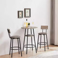 3-Piece Bar Stool Set for 2, Counter Bar Height Dining Set with 2 Padded Stool, Breakfast Table Set Bistro Dining Set, Rustic&Industrial - ModernLuxe