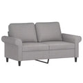vidaXL Light Gray 2-Seater Sofa - Modern Style with Durable Fabric, Sturdy Metal and Plywood Frame, Comfortable Seats, & Easy Assembly