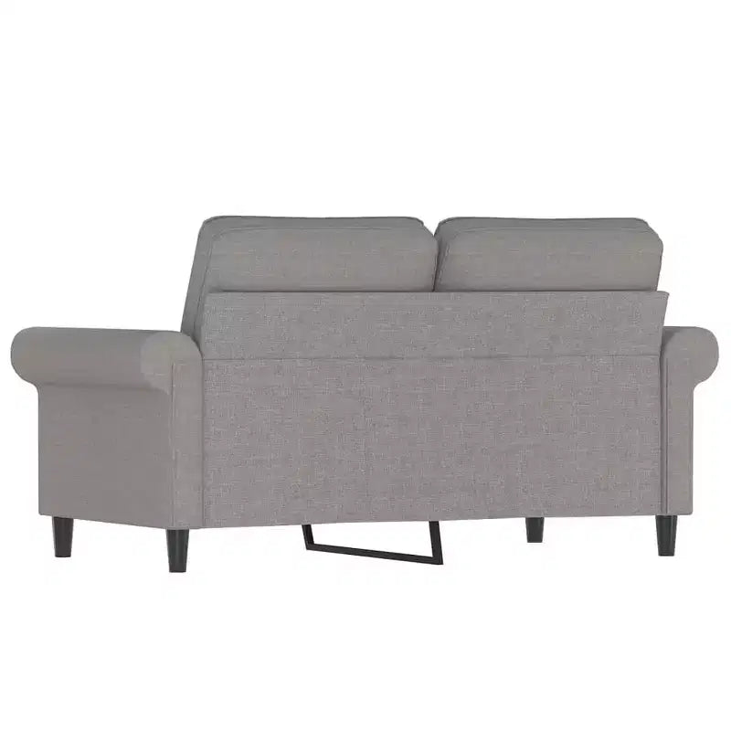 vidaXL Light Gray 2-Seater Sofa - Modern Style with Durable Fabric, Sturdy Metal and Plywood Frame, Comfortable Seats, & Easy Assembly
