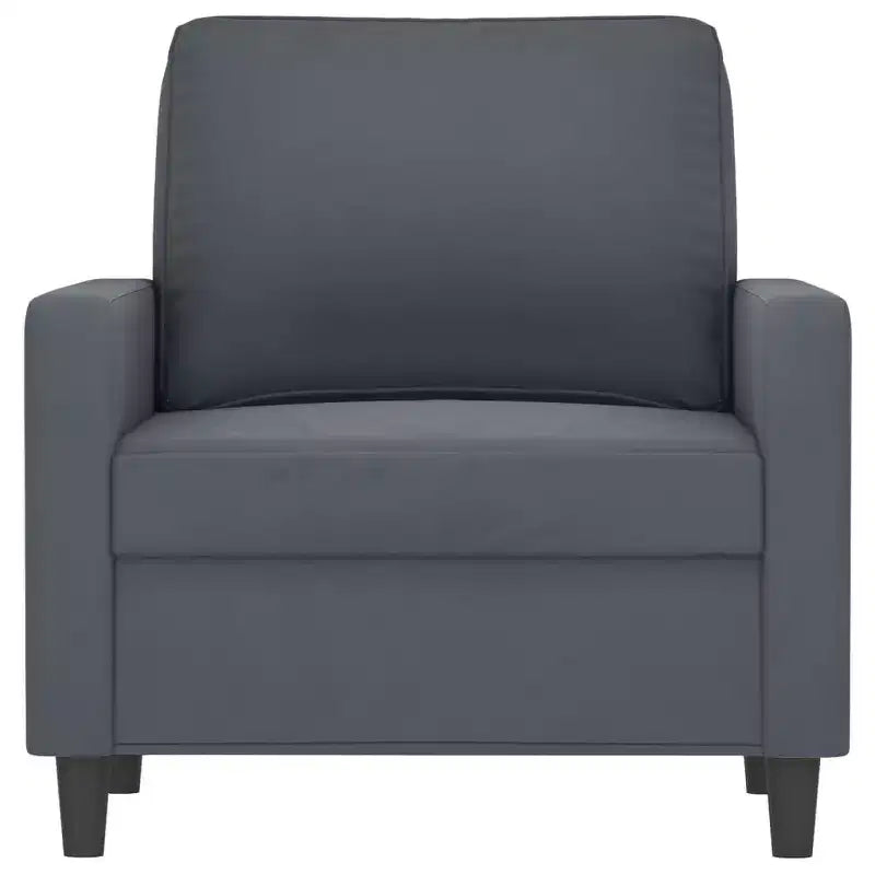 vidaXL Dark Gray Sofa Chair - Velvet Upholstered Seating with Metal Frame - Modern Design for Living Room and Office Area Comfort