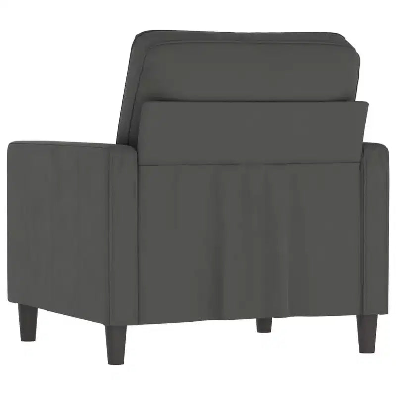 vidaXL Fauteuil en velours vert foncé - Fauteuil confortable en velours luxueux, avec cadre en métal robuste et design moderne accrocheur