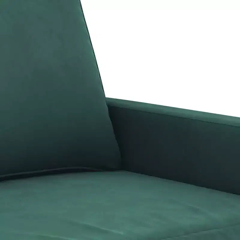 vidaXL Fauteuil en velours vert foncé - Fauteuil confortable en velours luxueux, avec cadre en métal robuste et design moderne accrocheur