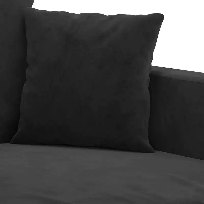 vidaXL 3-Seater Luxurious Sofa in Black Velvet with Sturdy Metal Frame - Contemporary Design for Living Room or Lounge